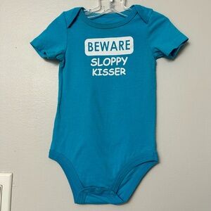 BOGO George Blue SS graphic onesie. Size 6-12m Play condition